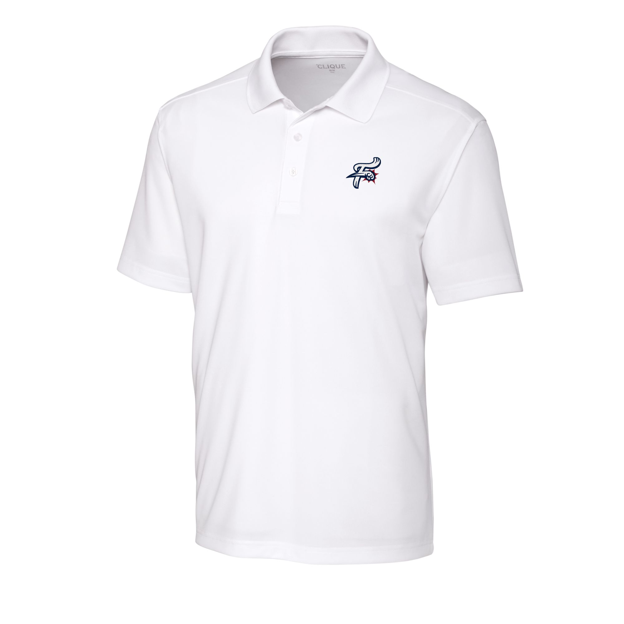 Men's Cutter & Buck White Reading Fightin Phils Clique Spin Eco Performance Pique Polo - Image 3