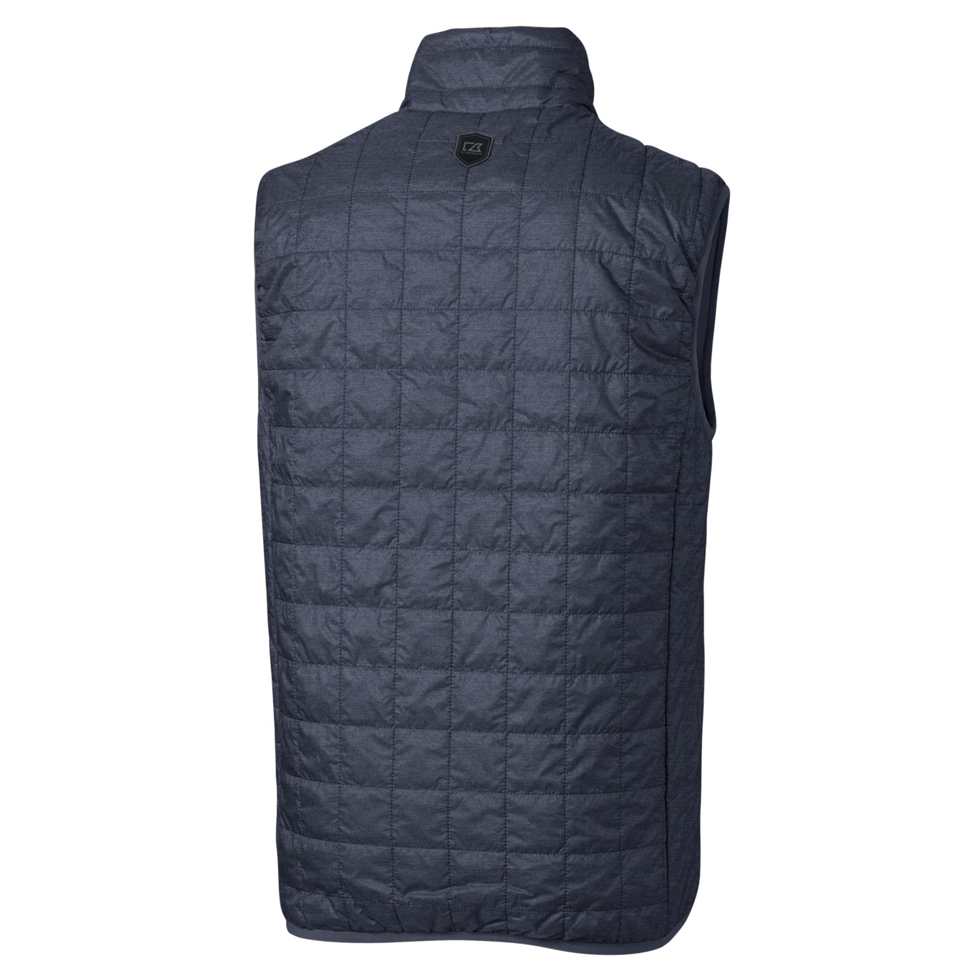 Men's Cutter & Buck Heather Navy Portland Sea Dogs Rainier PrimaLoft Eco Insulated Full-Zip Puffer Vest - Image 4