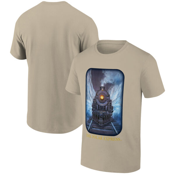 Men's Ripple Junction Tan The Polar Express  Holiday Graphic T-Shirt