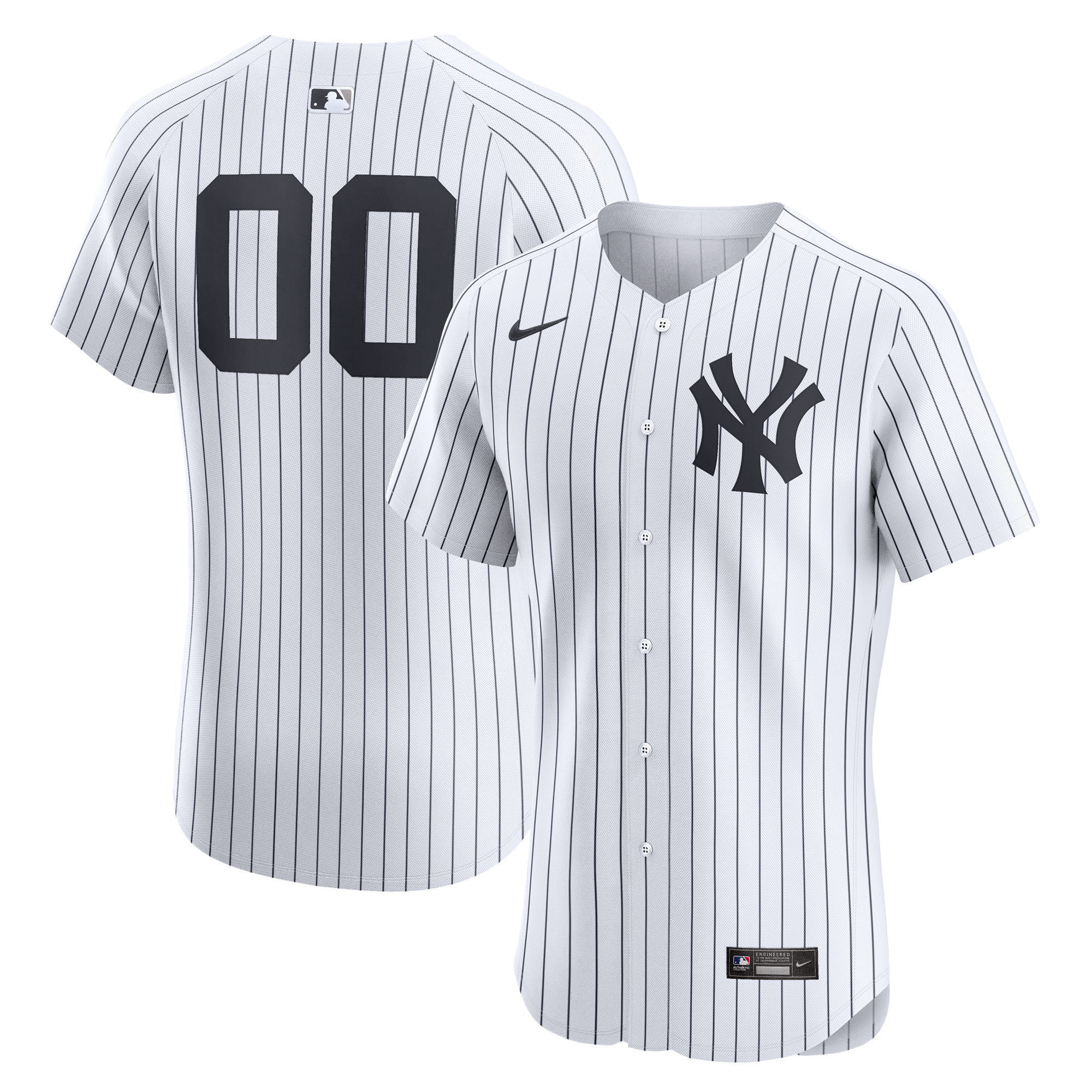 Men's Nike White New York Yankees Home Elite Custom Number Jersey - Image 5