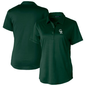 Women's Cutter & Buck  Green Colorado Rockies City Connect Prospect Textured Stretch Polo