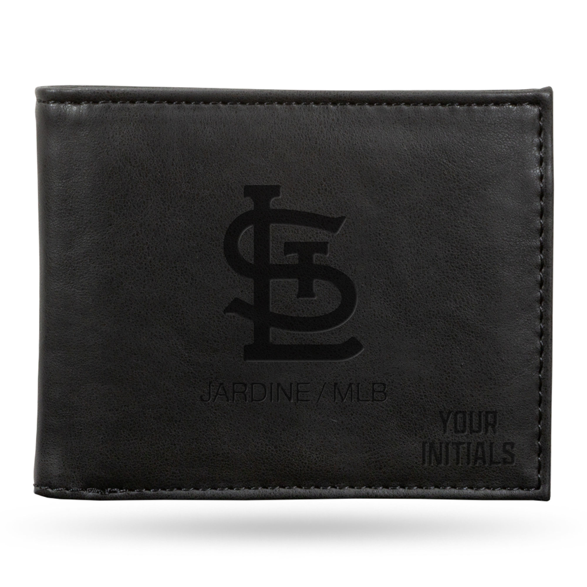 Black St. Louis Cardinals Personalized Billfold Wallet