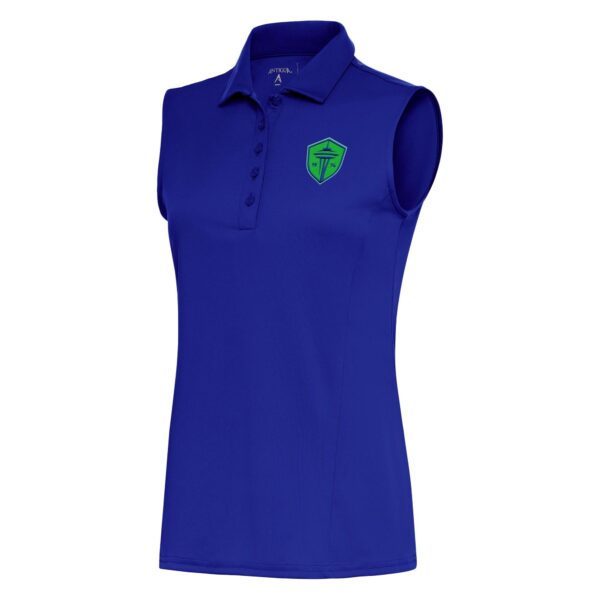 Women's Antigua Royal Seattle Sounders FC Tribute Sleeveless Polo