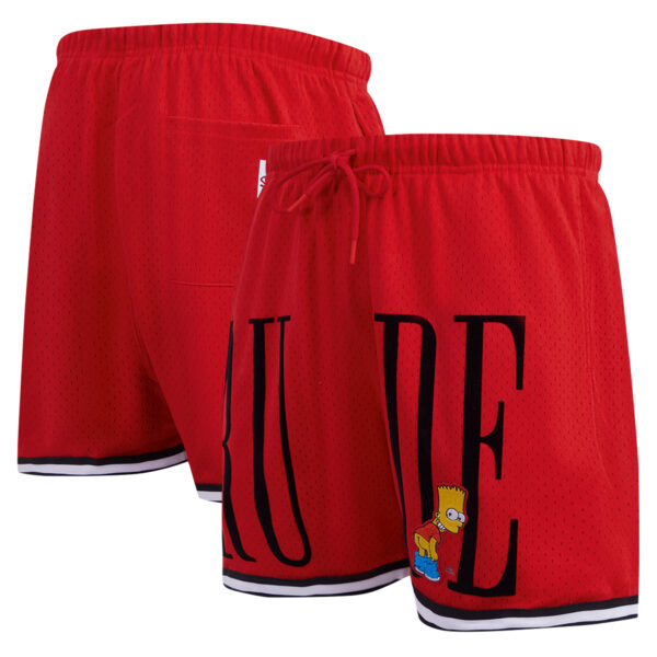 Men's Freeze Max  Red The Simpsons Bart Simpson Eat My Shorts Basketball Shorts