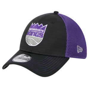Men's New Era Black Sacramento Kings Active Tech Neo Flex 39THIRTY Flex Hat