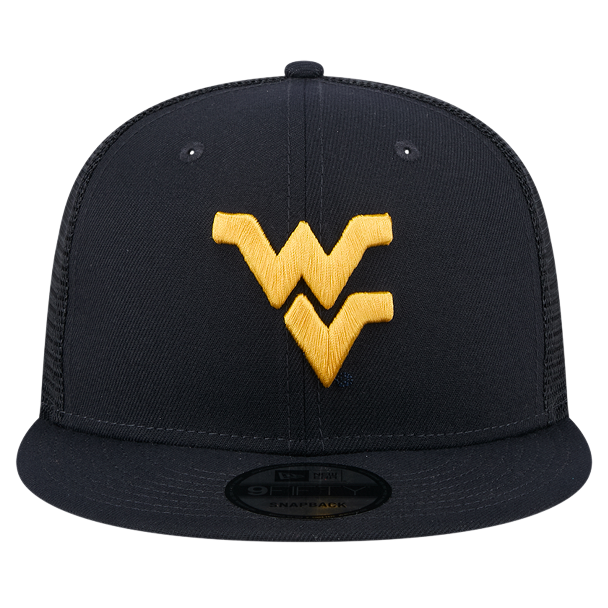 Men's New Era Navy West Virginia Mountaineers 9FIFTY Trucker Snapback Hat - Image 3
