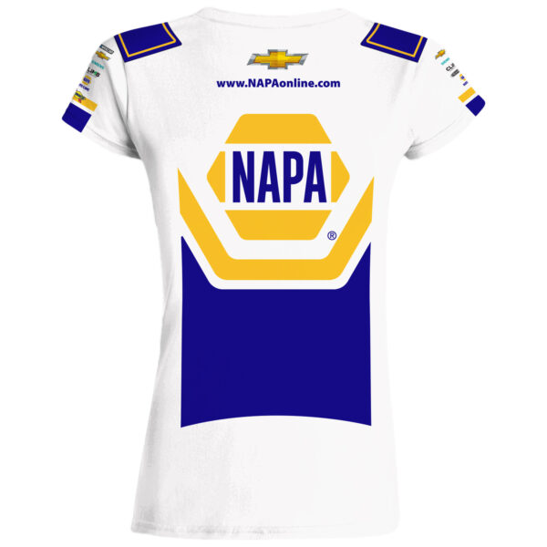 Women's Hendrick Motorsports Team Collection  White/Blue Chase Elliott NAPA Uniform T-Shirt - Image 7