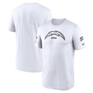 Men's Nike White Los Angeles Chargers 2024 Salute To Service Legend Performance T-Shirt