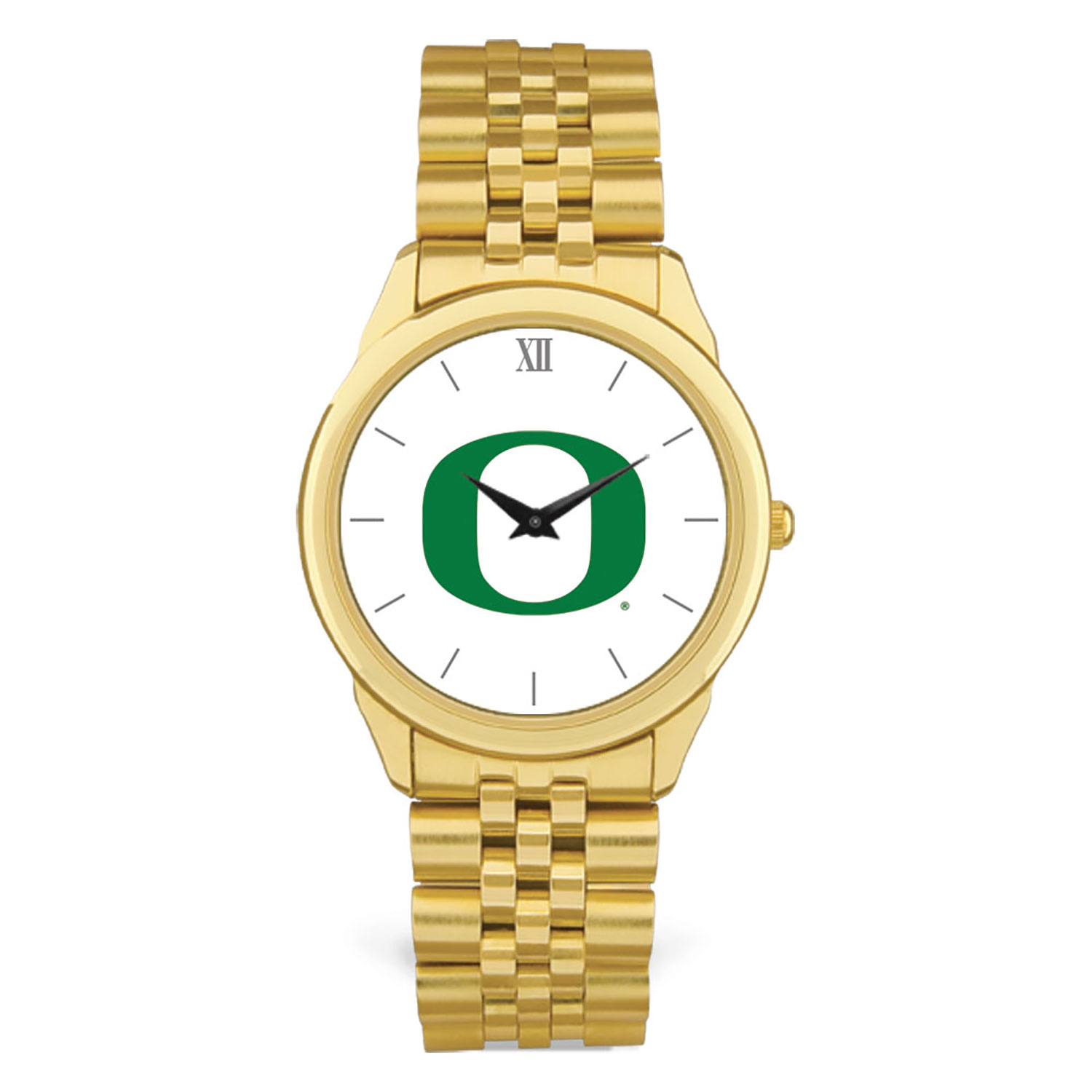 Men's Gold Oregon Ducks Rolled Link Watch