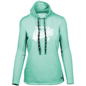 Women's Levelwear  Mint Baltimore Orioles  Loop Sweep Pullover Sweatshirt