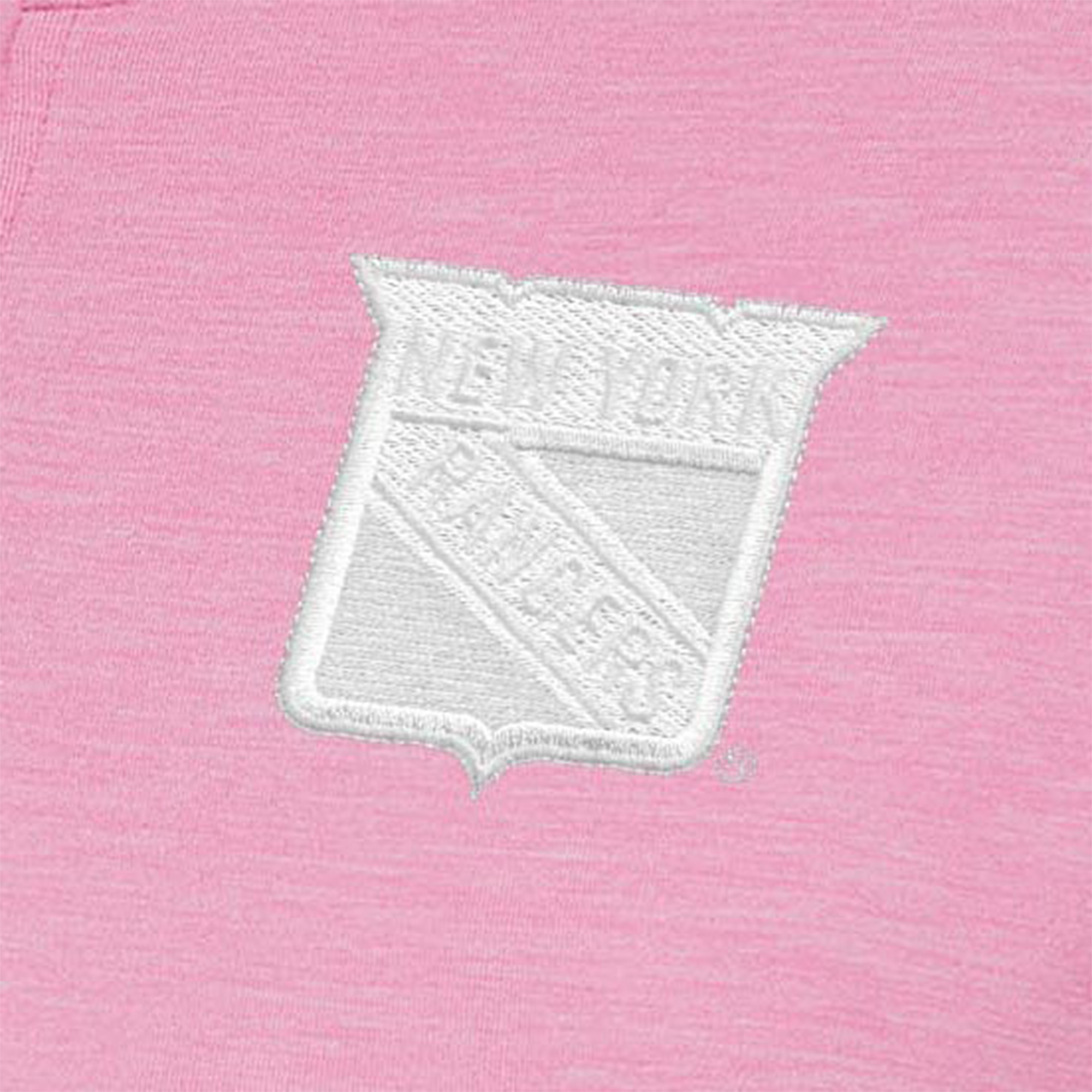 Women's Antigua Pink New York Rangers White Logo Mentor Quarter-Zip Jacket - Image 5
