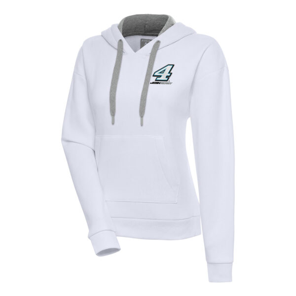 Women's Antigua White Josh Berry Victory Pullover Hoodie