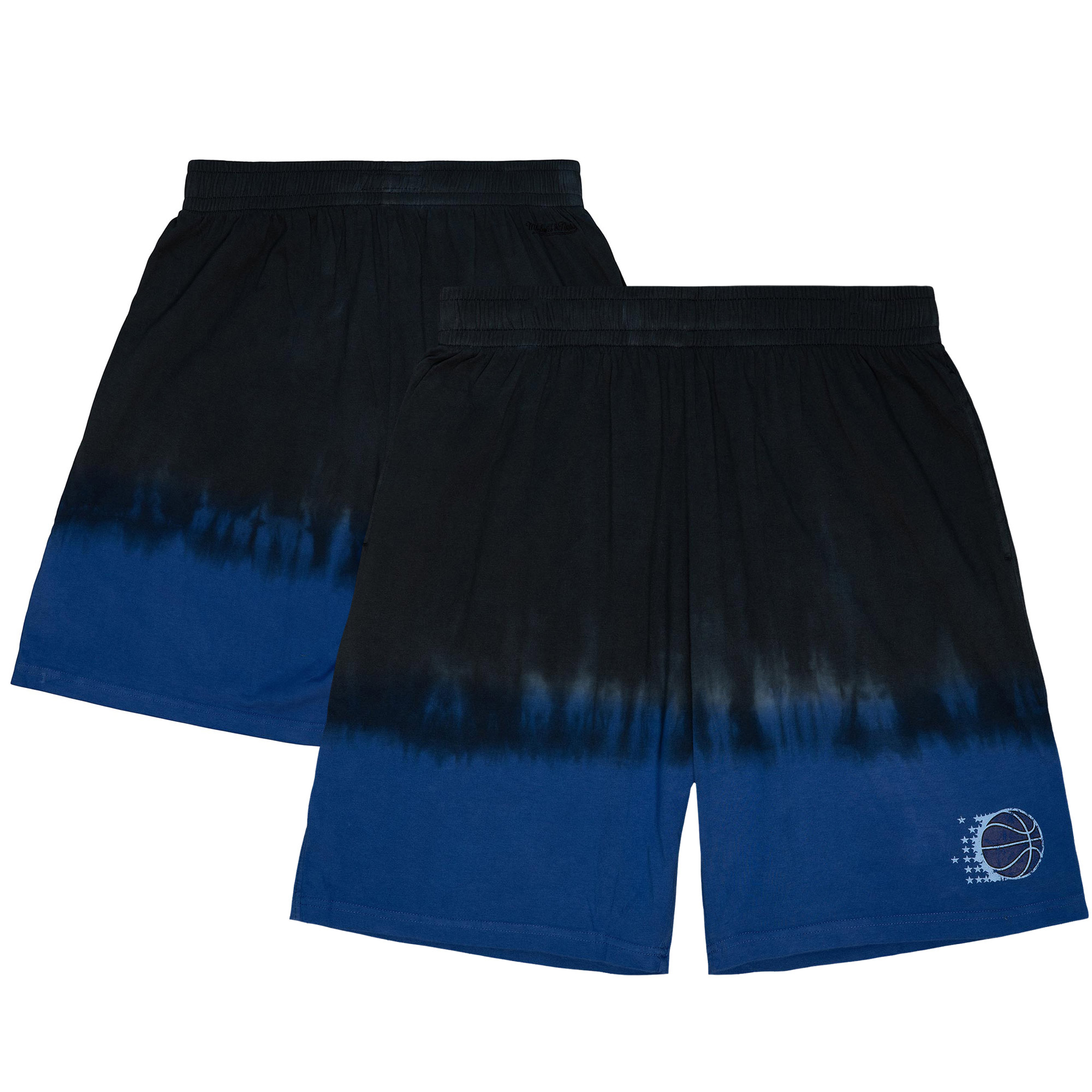 Men's Mitchell & Ness Black Orlando Magic Tie-Dye Shorts