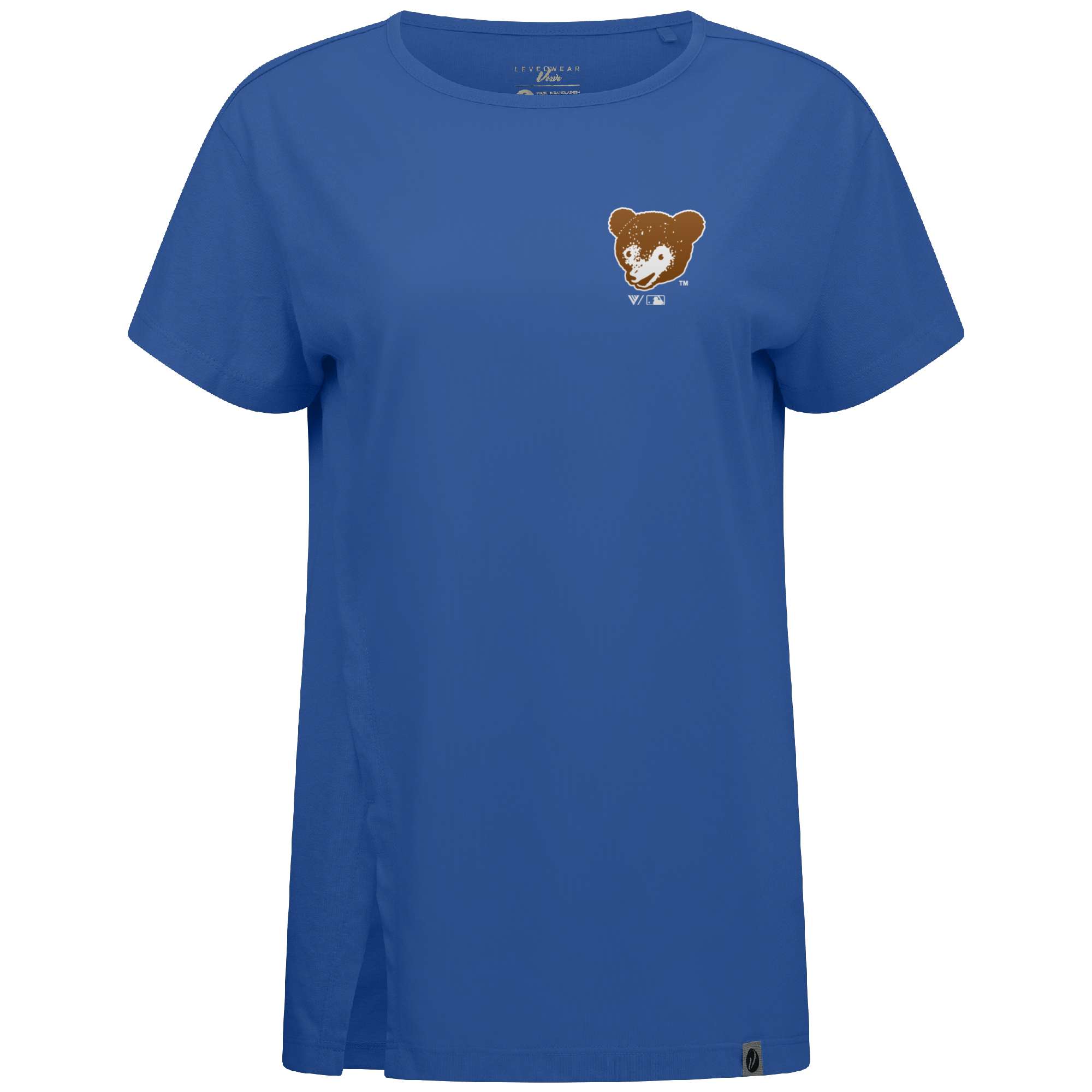 Women's Levelwear Royal Chicago Cubs Influx Cooperstown Core Logo T-Shirt - Image 6