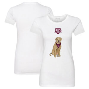 Women's Tiny Turnip White Texas A&M Aggies Yellow Labrador Retriever T-Shirt
