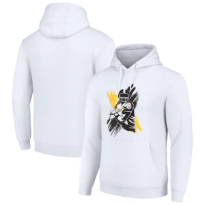 Men's Starter White Pittsburgh Steelers Player X Fleece Pullover Hoodie