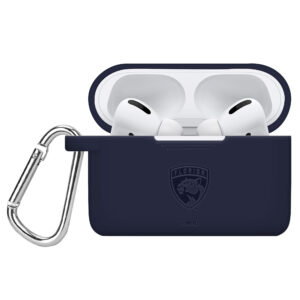 Navy Florida Panthers Debossed Silicone Airpods Pro Case Cover
