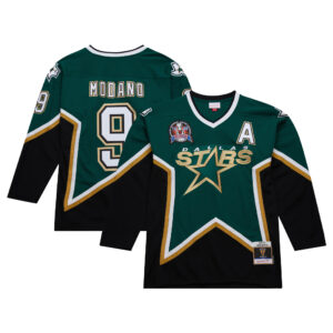 Men's Mike Modano Green Dallas Stars Alternate Captain 1998-99 Stanley Cup Jersey