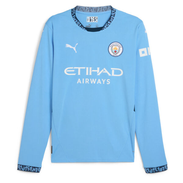 Men's Puma Phil Foden Light Blue Manchester City 2024/25 Home Replica Long Sleeve Player Jersey - Image 6
