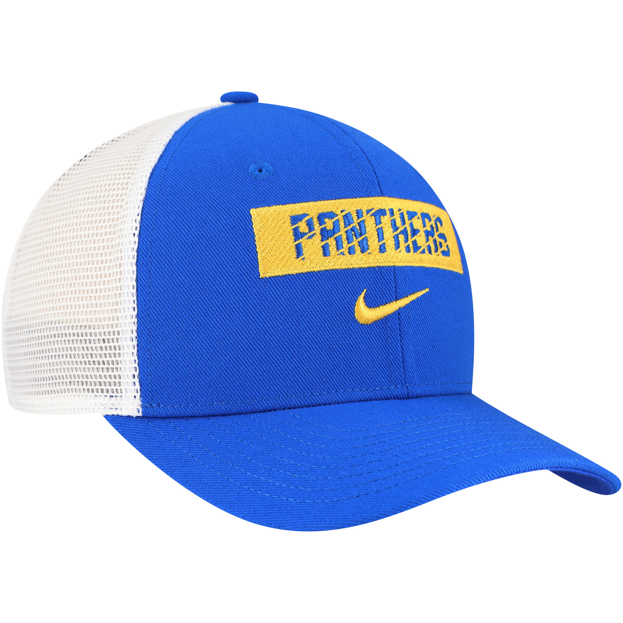 Men's Nike Royal Pitt Panthers 2024/25 Sideline Rise Trucker Adjustable Hat - Image 7