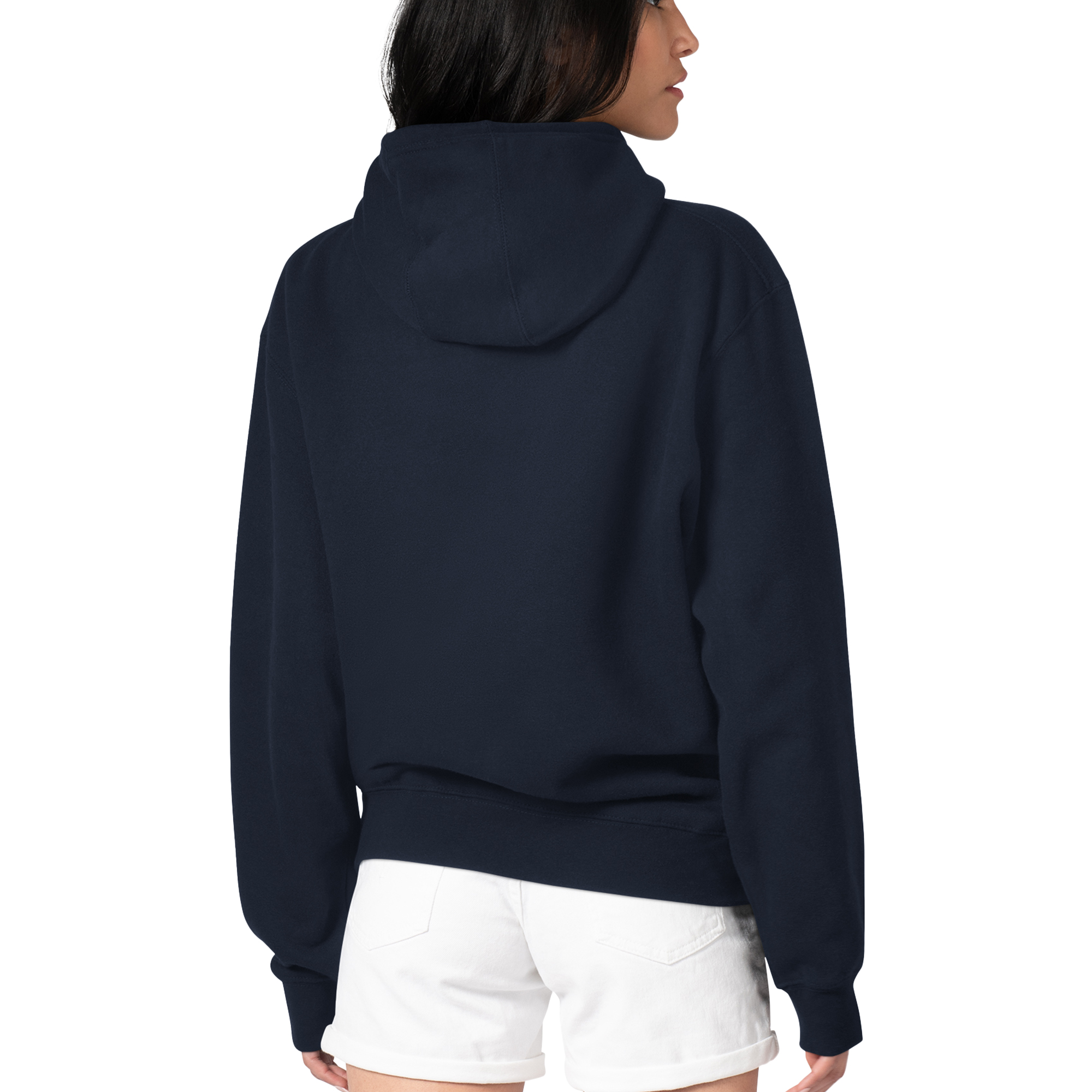 Women's G-III 4Her by Carl Banks Navy Chicago Bears Flowers Team Logo Graphic Fleece Pullover Hoodie - Image 3