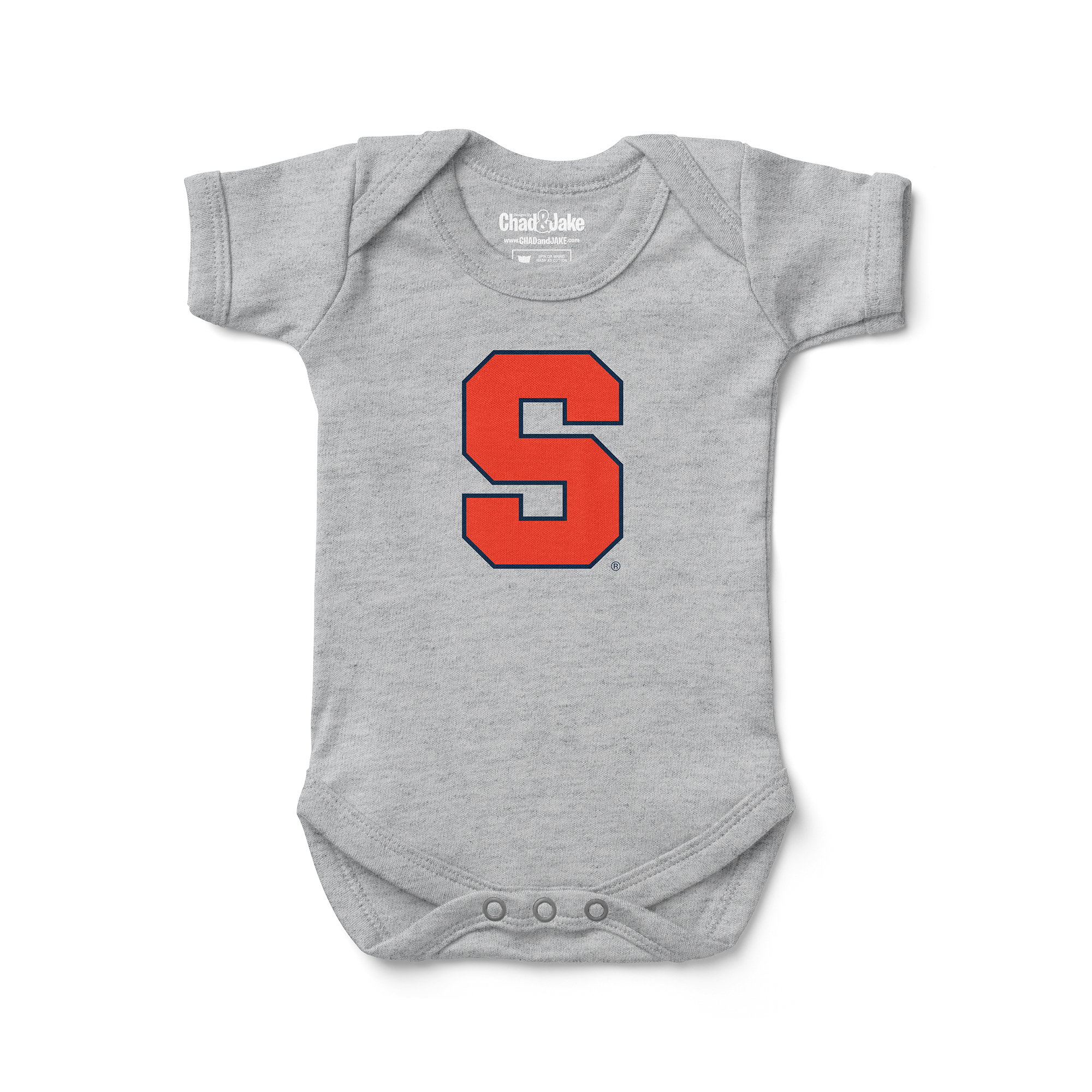 Infant Chad & Jake Heather Gray Syracuse Orange Bodysuit