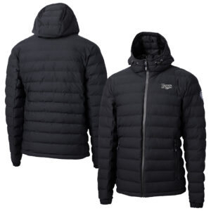 Men's Black Cutter & Buck Tampa Bay Rays Mission Ridge Repreve® Eco Insulated Full-Zip Hoodie Puffer Jacket