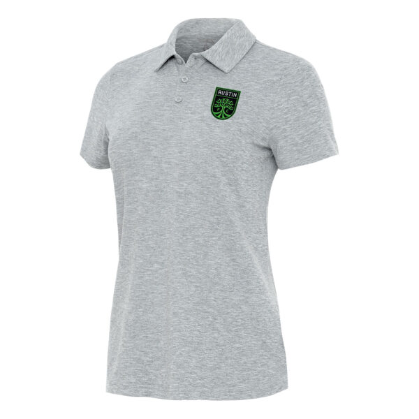 Women's Antigua Heather Gray Austin FC Matter Polo