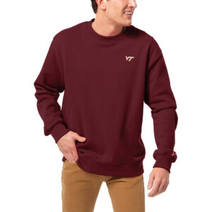 Men's League Collegiate Wear Maroon Virginia Tech Hokies Essentials 2.0 Fleece Pullover Sweatshirt