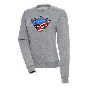 Women's Antigua Heather Gray Cody Rhodes Victory Pullover Sweatshirt