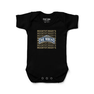 Newborn & Infant Chad & Jake Black Mount St. Mary's Mountaineers Retro Bodysuit