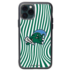 Tulane Green Wave iPhone Case with Groovey Lines Design