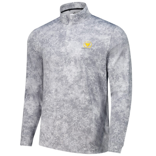 Men's Under Armour  Gray Presidents Cup Playoff 3.0 Print Quarter-Zip Top - Image 7