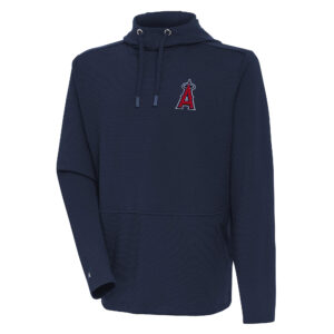 Men's Antigua  Navy Los Angeles Angels Pullover Hoodie
