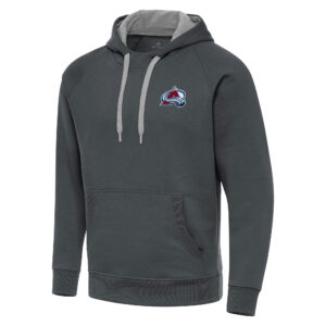 Men's Antigua Charcoal Colorado Avalanche Big & Tall Victory Pullover Hoodie