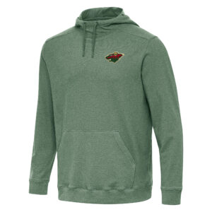 Men's Antigua Hunter Green Minnesota Wild Cloud Pullover Hoodie