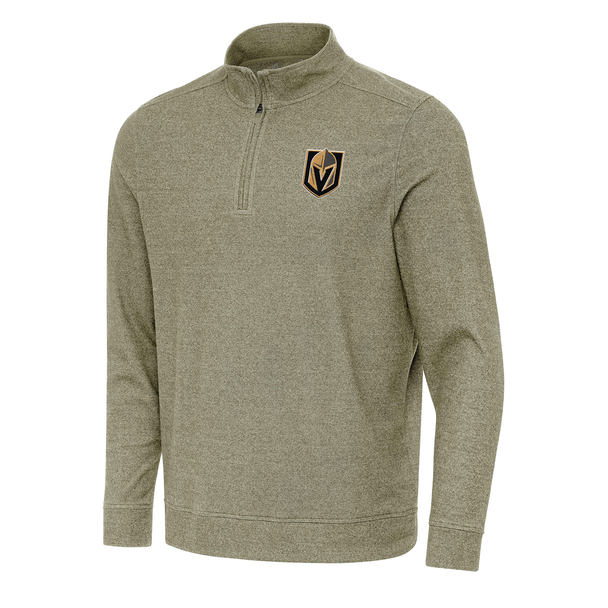 Men's Antigua Olive Vegas Golden Knights Subtle Quarter-Zip Sweatshirt