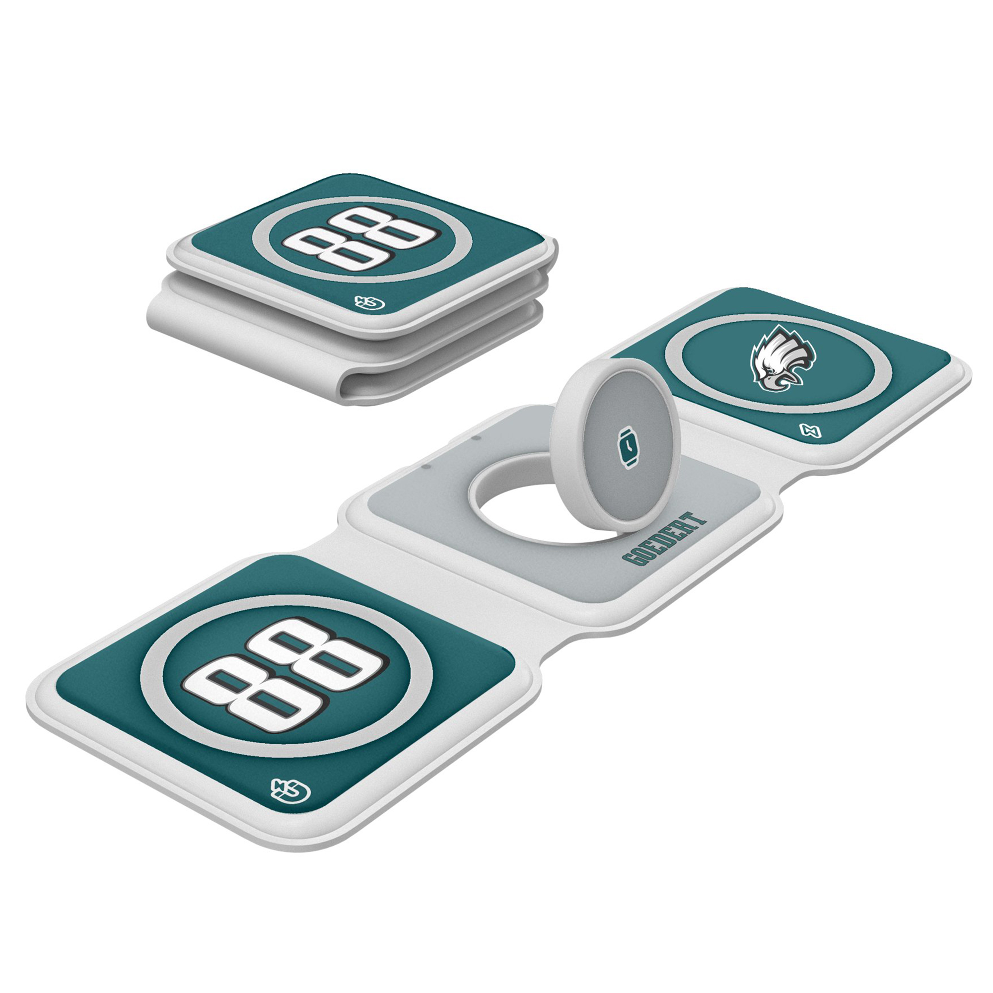 Keyscaper Dallas Goedert Philadelphia Eagles 3-in-1 Foldable Charger
