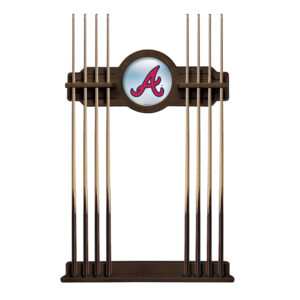 Navajo Atlanta Braves Eight Stick Wood Pool Cue Rack