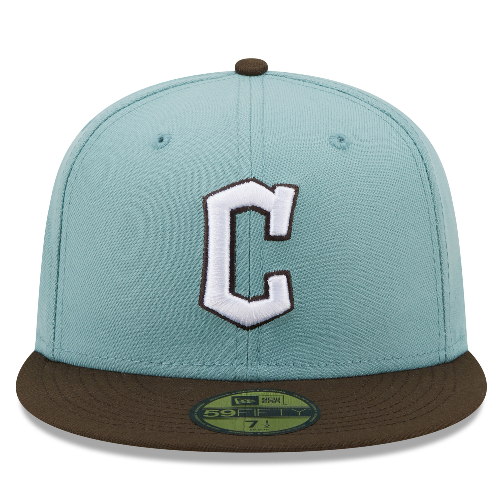Men's New Era Light Blue/Brown Cleveland Guardians 1997 World Series Beach Kiss 59FIFTY Fitted Hat - Image 6