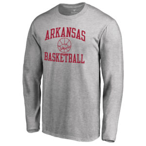 Men's Heathered Gray Arkansas Razorbacks In Bounds Long Sleeve T-Shirt