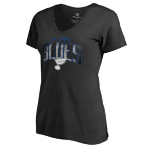 Women's Black St. Louis Blues Arch Smoke V-Neck T-Shirt