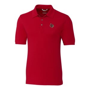 Men's Cutter & Buck Red Louisville Cardinals Collegiate Big & Tall Advantage DryTec Polo
