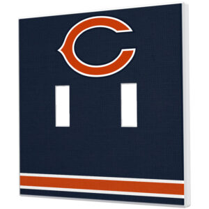 Chicago Bears Stripe Double Toggle Light Switch Plate