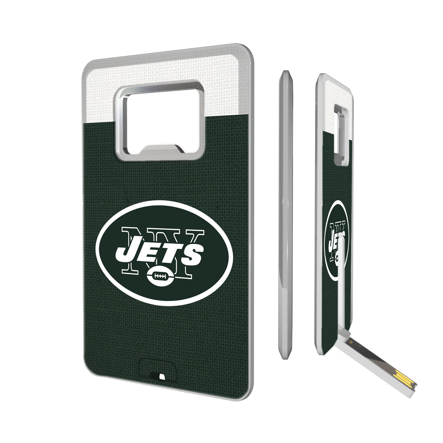 New York Jets Striped Credit Card USB Drive & Bottle Opener