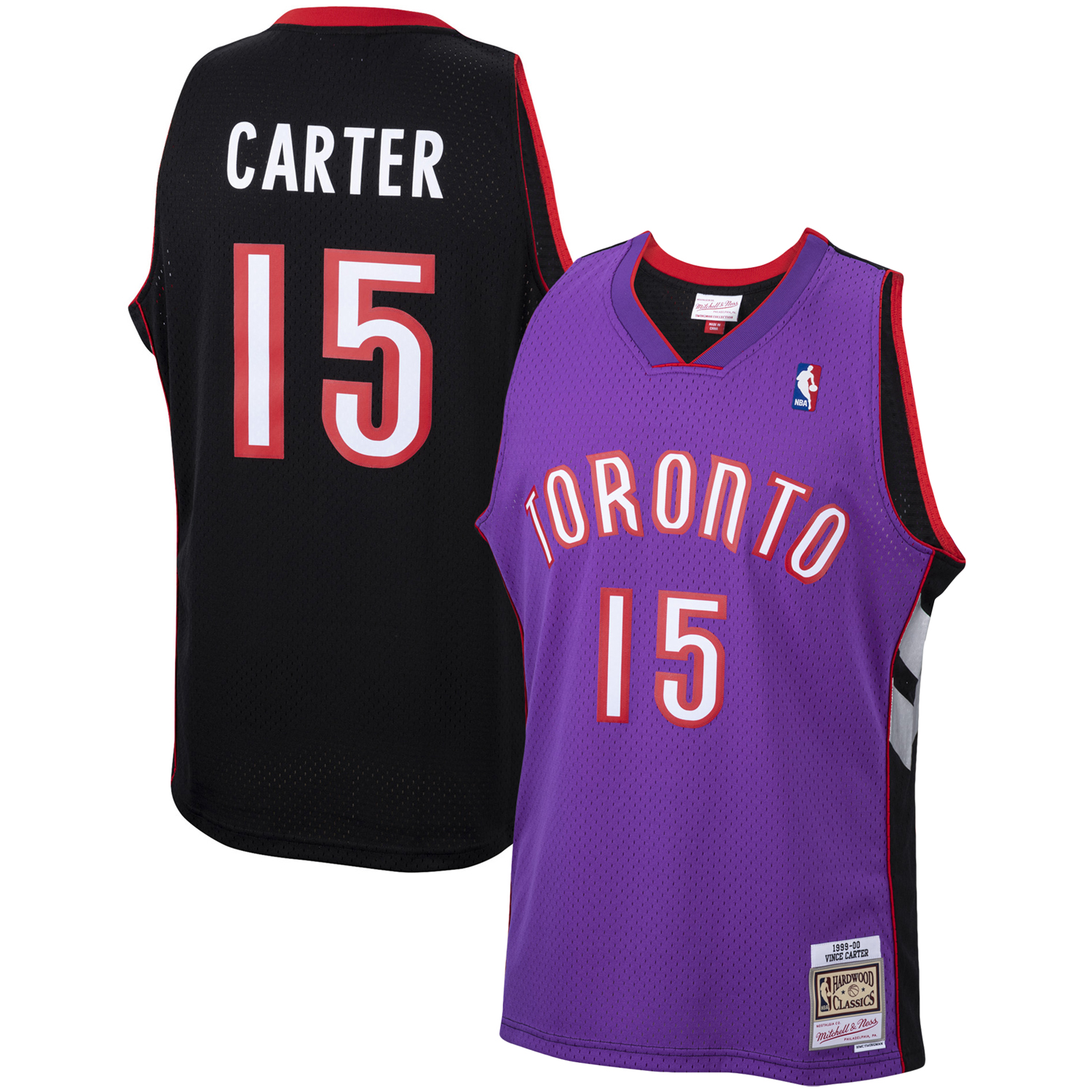 Men's Mitchell & Ness Vince Carter Purple Toronto Raptors 1999/00 Hardwood Classics Swingman Jersey
