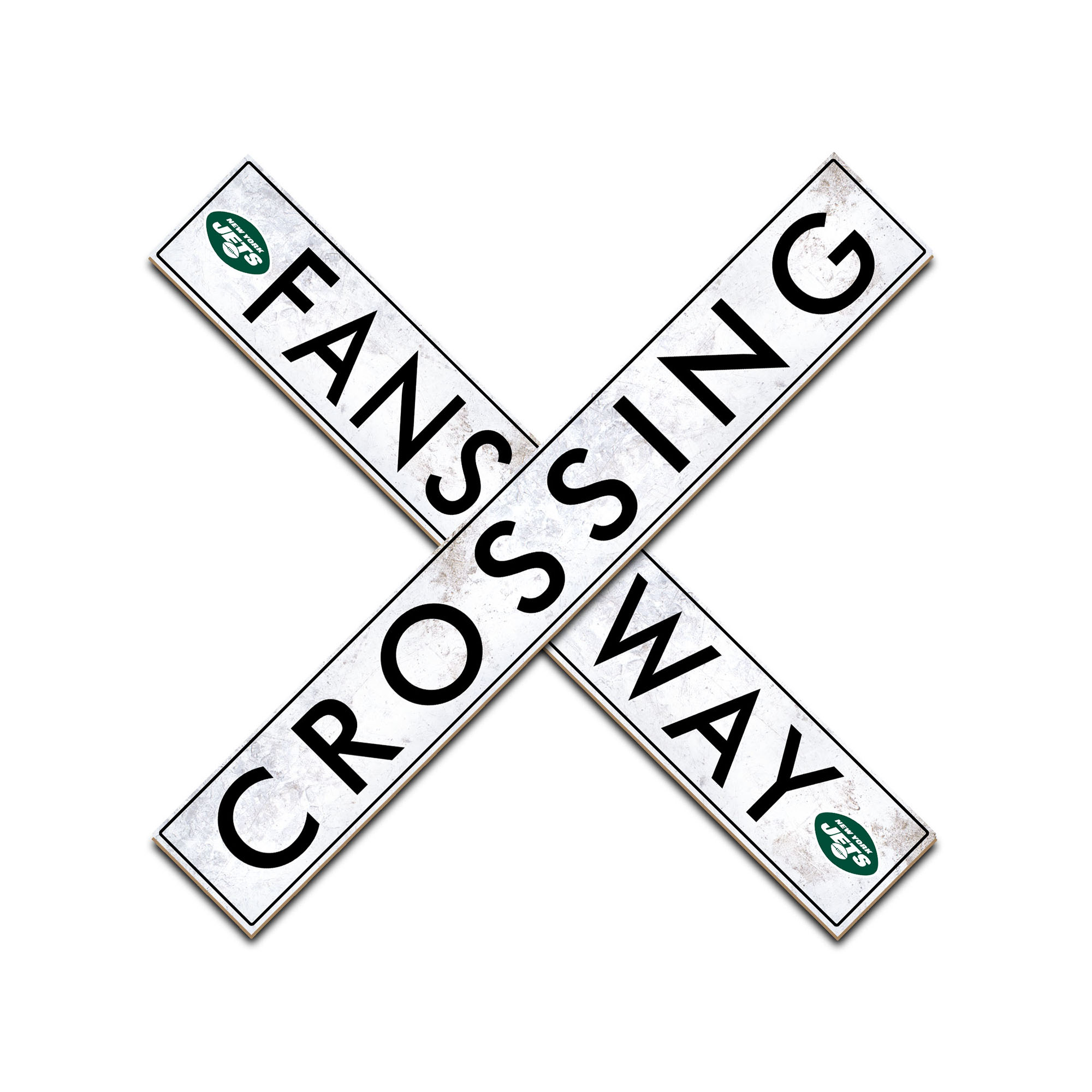 New York Jets 48" Fans Way Crossing Sign