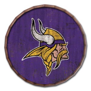 Minnesota Vikings 24" Cracked Color Barrel Top Sign