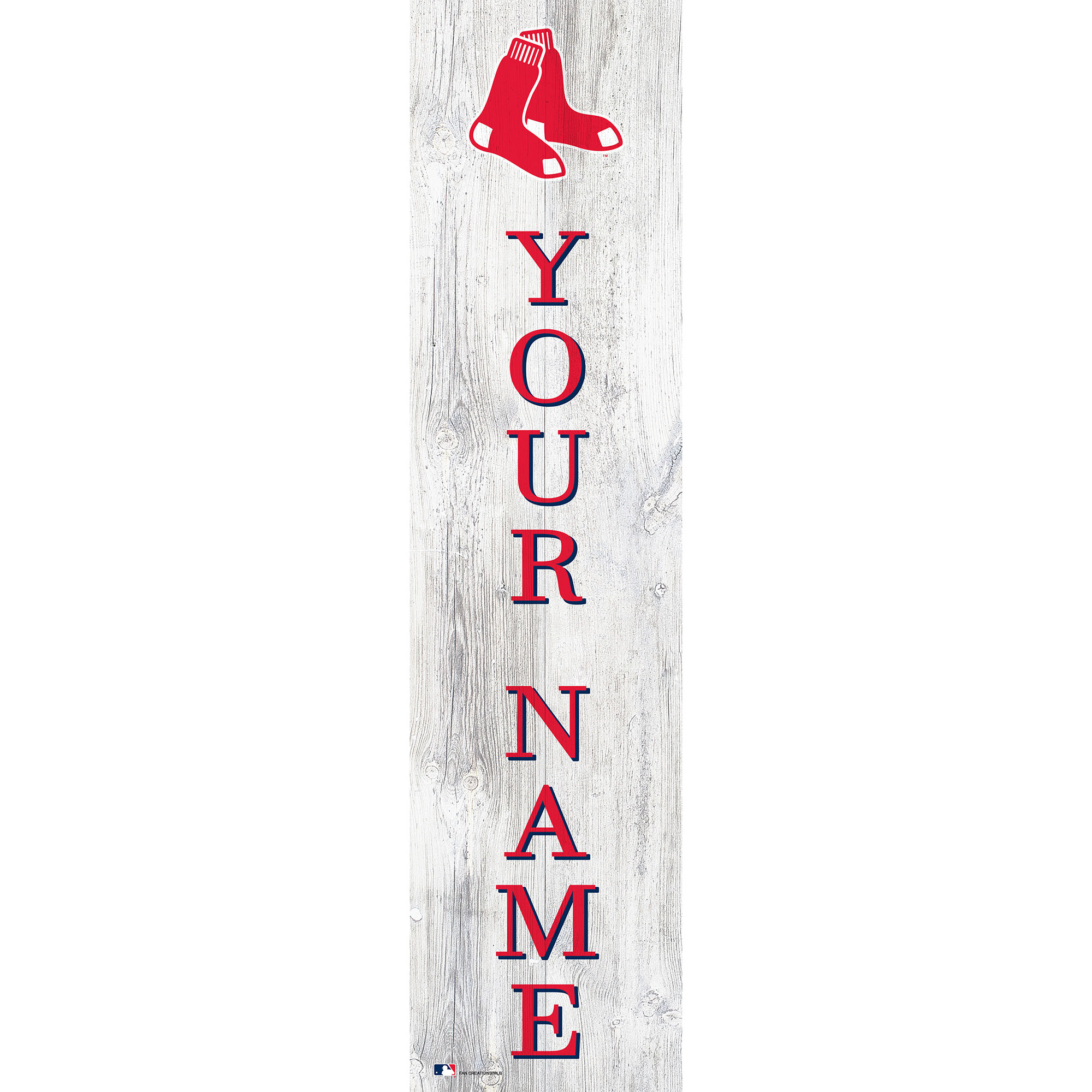 Boston Red Sox 48" Personalized Welcome Leaner Sign