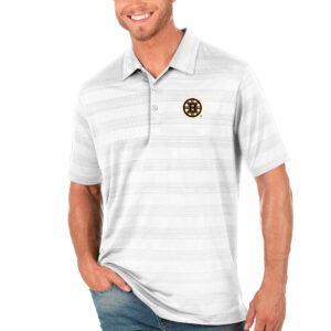 Men's Antigua White Boston Bruins Compass Polo